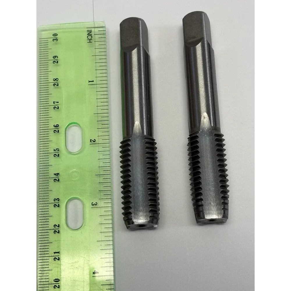 2 Pc M6 x 2 Metric Hand Thread Tap Set Machine Tool Steel Internal Threading